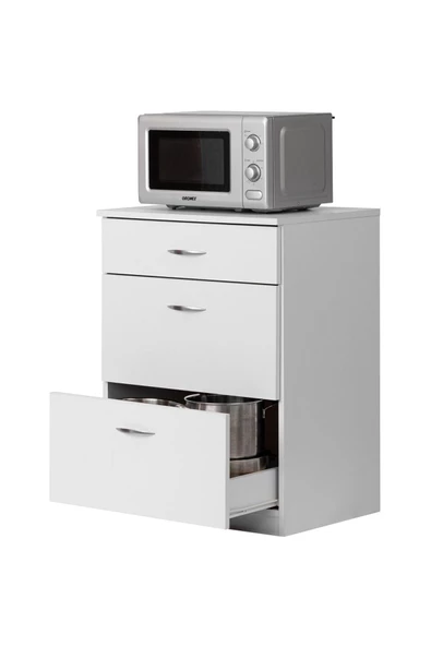 Tdesigno Ender Mutfak Çekmeceli Alt Modül 50 Cm Beyaz - Resim 3