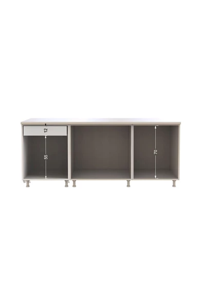 Tdesigno Sedef Mutfak ALT Modülü 200 Cm /beyaz/Tezgah Dahil Değil - 3
