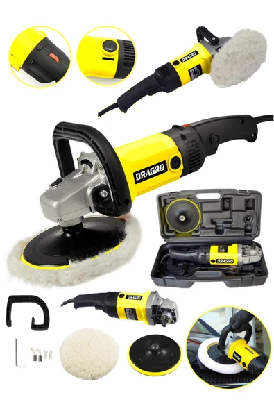 Dragro Alman 4200 Watt Bakir Sargili 6 Kademe Devir Ayarlı Polisaj Zımpara Makinası