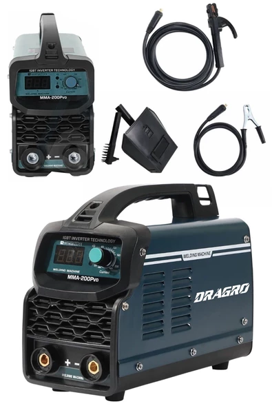 Dragro Alman Mma 200 Amper Profesyonel Dijital Göstergeli Invertör Kaynak Makinesi -drg-200-kaynak-lacivert - 2