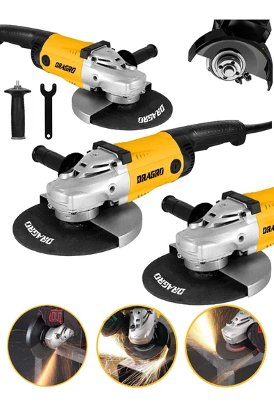 Dragro Alman Pro Bakır Sargı 4200 Watt Büyük Taşlama Kesme Makinası Demir Kesme 230 Mm