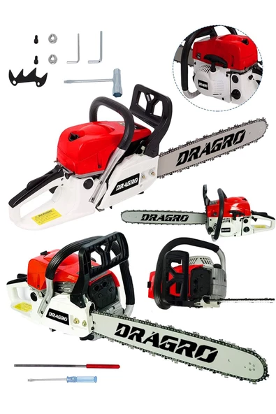 Dragro  Germany Benzinli Testere 9.9 Hp Ağaç Odun Dal Kesme Makinesi Motorlu Testere-drg-9900 - 2