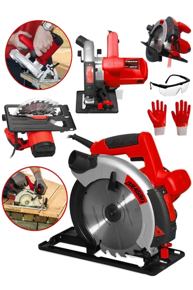 Dragro Alman Pro 4200 Watt Lazerli Bakir Sargili Metal Şanzuman Sunta Kesme Daire Testere Makinesi 185 Mm