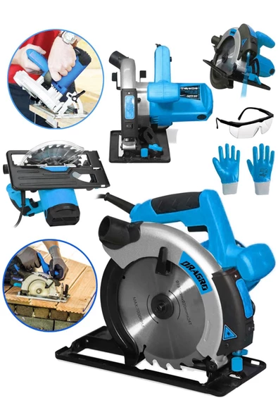 Dragro Alman Pro 4200 Watt Lazerli Bakir Sargili Metal Şanzuman Sunta Kesme Daire Testere Makinesi 185 Mm