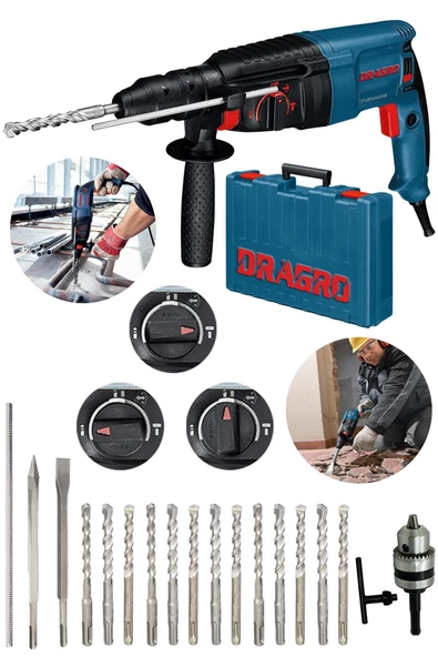 Dragro Alman 4200 W Kırıcı Delici Metal Dişli Şanzuman Hilti Yedek Mandren 15 Uç