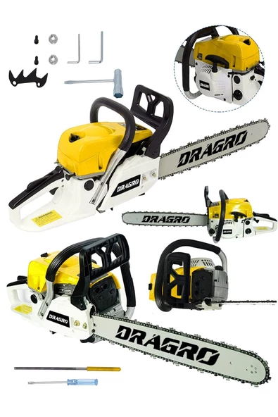 Dragro Germany Benzinli Testere 9.9 Hp Ağaç Odun Dal Kesme Makinesi Motorlu Testere-drg-9900 - 2