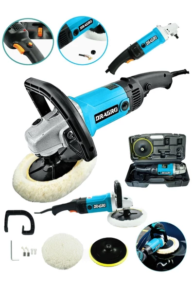 Dragro Alman 4200 Watt Bakir Sargili 6 Kademe Devir Ayarlı Polisaj Makinasi Zımpara Makinası