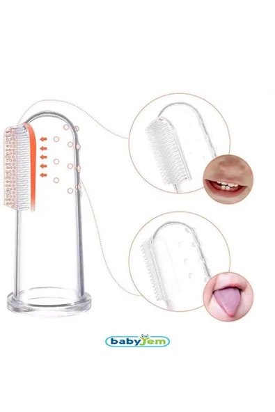 Babyjem Silikon Bebek Parmak Diş Fırçası - Resim 3