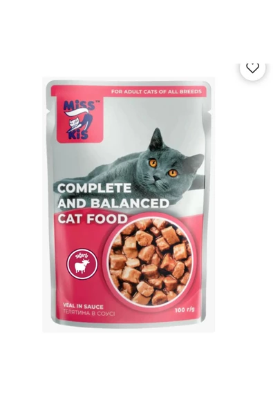 Miss Kis Premium Pouch Sığırlı Kedi Konservesi 9 ADET 100 gr Yaş Mama - 2