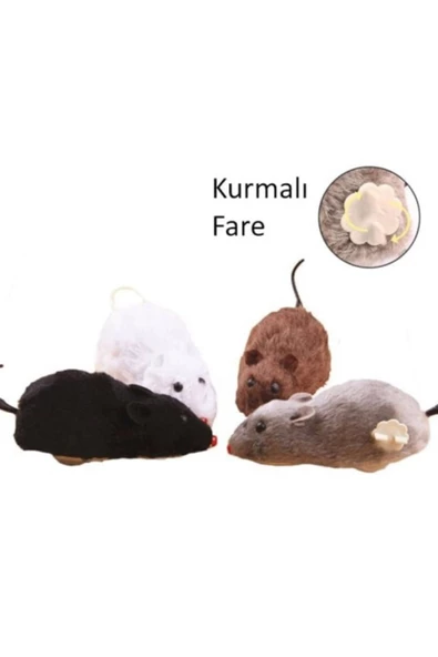 Kedi Kurmalı Fare Oyuncağı Gerçekçi Fare