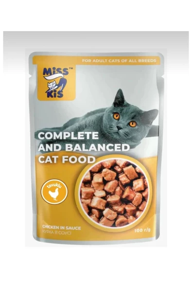 Miss Kis Premium Pouch Tavuklu Yetişkin Kedi Konservesi 100 gr