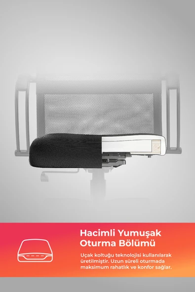 Ergolife Sit 8 Ofis Koltuğu | Bel Destekli, Ayarlanabilir Kolçaklı, Bilgisayar Sandalyesi -DF.57.1.222 - 4