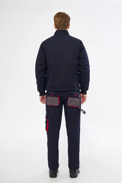 Orange Safety Lacivert Harman Karışımı Ceket Pantolon - 4