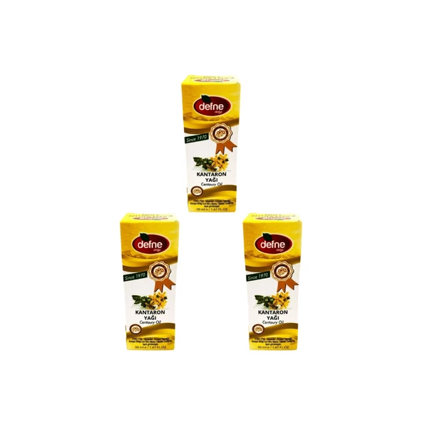 defne doğa %100 Doğal Kantaron Yağı 50 ml x 3 adet - 3