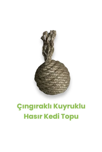 Kedi Hasır Çıngıraklı Oyun Topu Adet Kedi Oyuncağı - 2