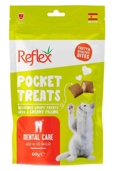 Reflex Pocket Treats Ağız ve Diş Sağlığı Destekleyici Kedi Ödül Maması 60 Gr ürün görseli 1