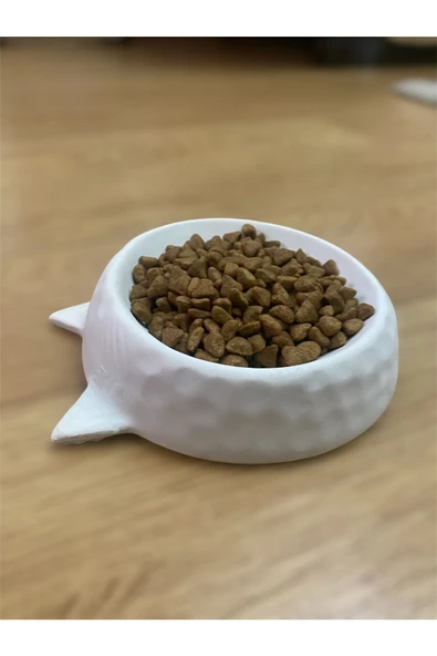 Kedi Köpek Kulak Figürlü Seramik Mama Kabı - 2