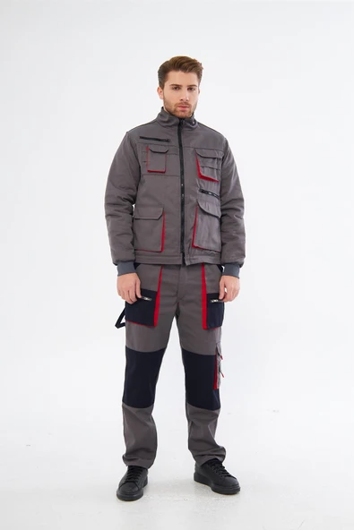 Orange Safety Gri Harman Karışımı Ceket Pantolon ürün görseli