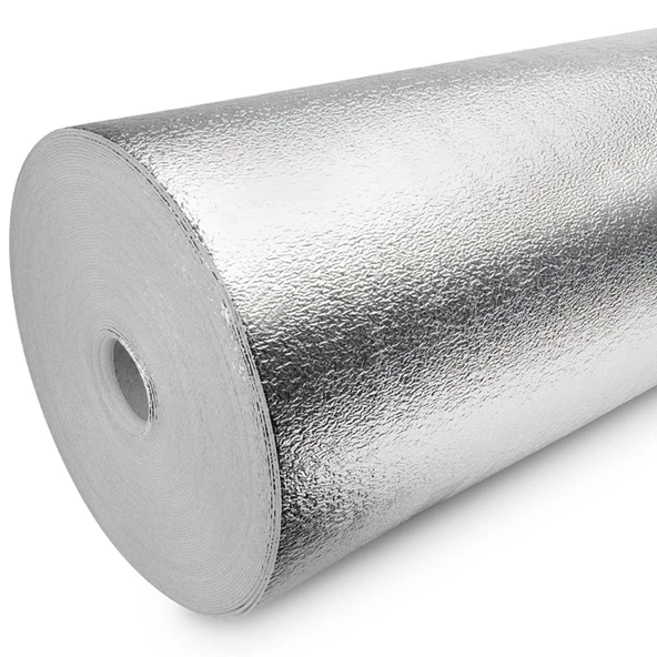 Çift Taraf Alüminyum Folyolu  3 mm Polietilen Isı Yalıtım Levhası  3mt - Resim 2