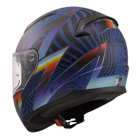 LS2 RAPID 2 OPTIK MAT MAVİ-MOR KASK - 6