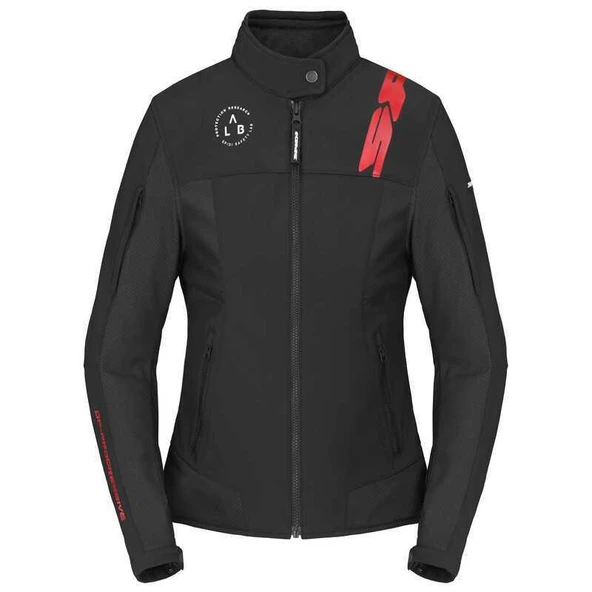 SPIDI CORSA TEX LADY YAZLIK CEKET SİYAH KIRMIZI - 4