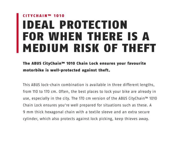ABUS 1010 / 170 CITY CHAIN ZİNCİR KİLİT - 3