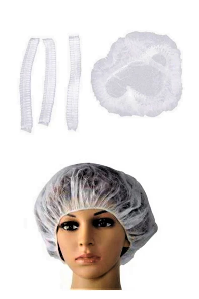 BEYAZ BONE Andoz Tek Kullanımlık Beyaz Tela Bone 100'lü Paket ürün görseli