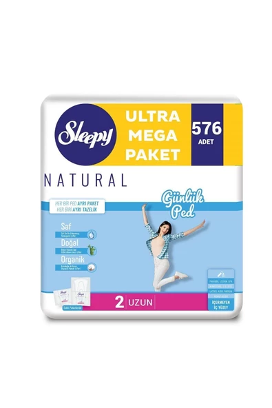 Sleepy Natural Günlük Ped Uzun 9 x 64'lü - Resim 2