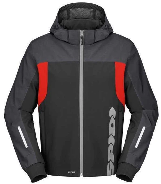 SPIDI HOODIE H2OUT II CEKET SİYAH KIRMIZI - 4