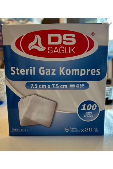 DAMLA DS SAĞLIK STERİL GAZ KOMPRES 7,5CMX7,5CM 100 ADET