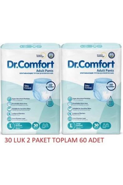 DR.COMFORT Dr COMFORT Emici Külot Large 30'lu 2 Adet