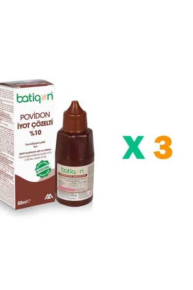 BATİQON Ix Povidon Iyot Çözelti Dökme 50 ml X 3