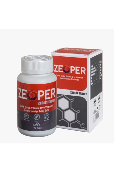 ZEOPER Zeolit, Çinko, Vitamin D Ve Vitamin K İçeren Takviye Edici Gıda