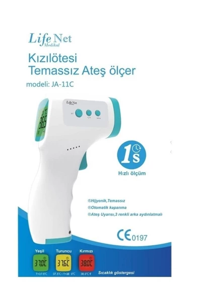 EASYTEKNO Medikal Temassız Ateş Ölçer Kızıl Ötesi Vücut Ve Alından Termometre Ja-11c Ja-11a 868189303