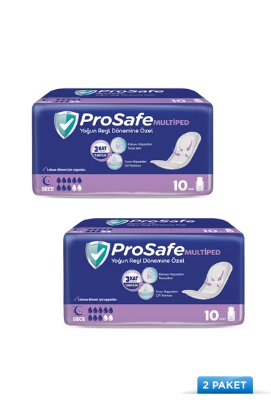 Prosafe Multiped Gece 10'lu x2