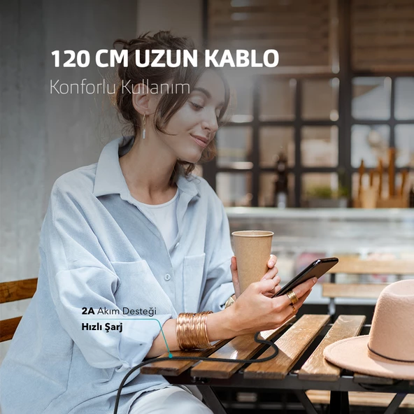 ttec AlumiCable USB-A -USB-C Şarj Kablosu - 12