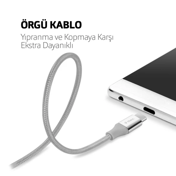 ttec AlumiCable USB-A -USB-C Şarj Kablosu - 8