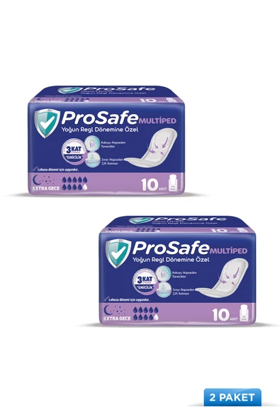 Prosafe Multiped Extra Gece 10'lu x2