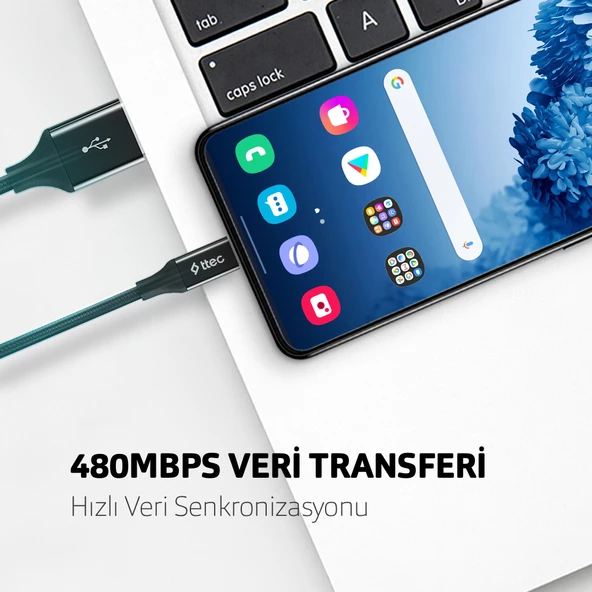 ttec AlumiCable USB-A -USB-C Şarj Kablosu - 9