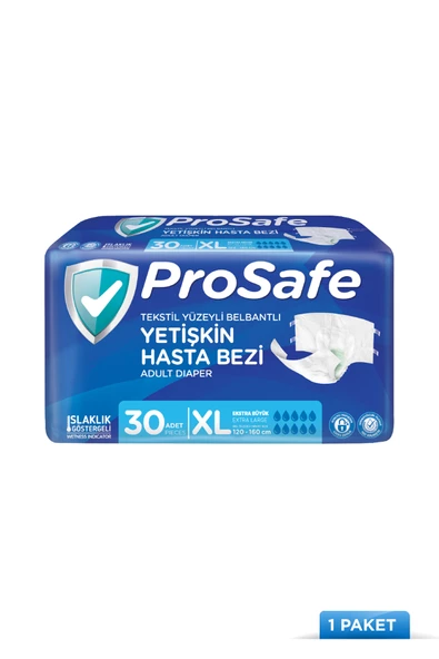 Prosafe Belbantlı Yetişkin Hasta Bezi Xlarge 30'lu