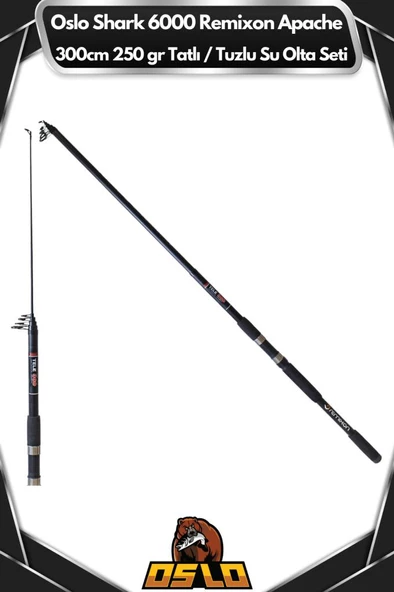 Oslo Shark 6000 Remixon Apache 300cm 250gr Tatlı/Tuzlu Su Olta Seti - Resim 4