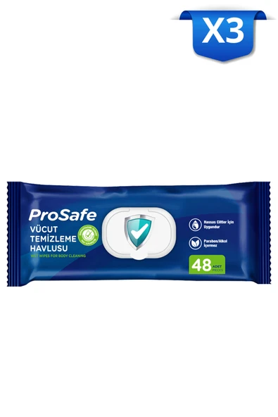 Prosafe Vücut Temizleme Havlusu 48'li x3