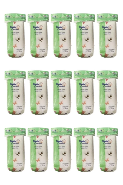 BAMBİNO COTTON Hidrofil Saf Pamuk 50 Gr 15 Adet