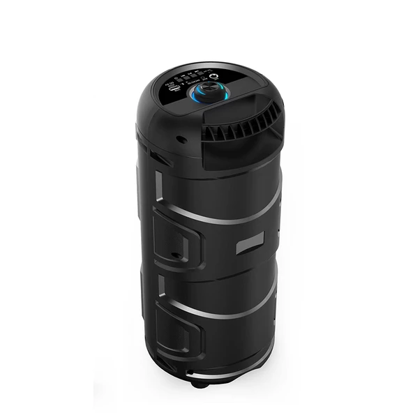 Kablolu Mikrofonlu FM RGB TWS Çift 4inç Taşınabilir Karaoke Bluetooth Hoparlör GD-2402 - 4