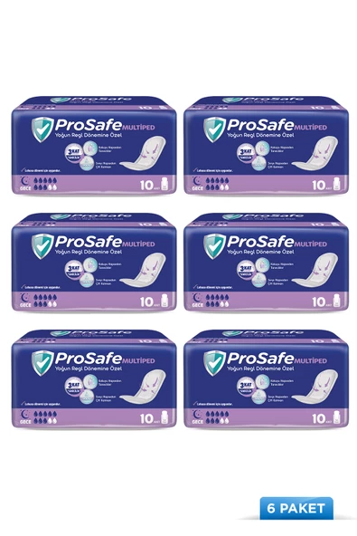 Prosafe Multiped Gece 10'lu x6