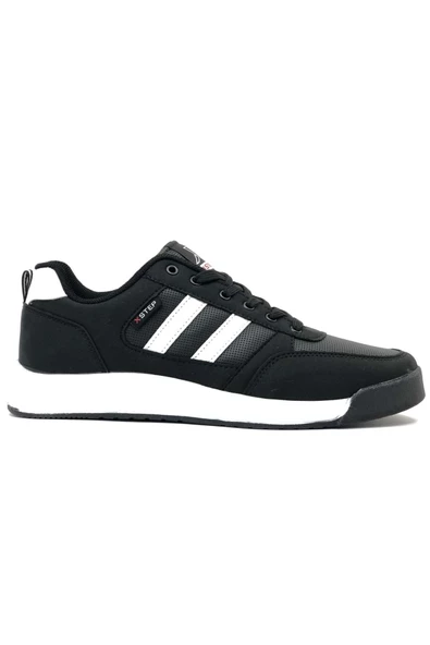 X-Step 2024-Cilt Tramor Hafif ve Rahat Taban Unisex Spor Ayakkabı SİYAH-BEYAZ