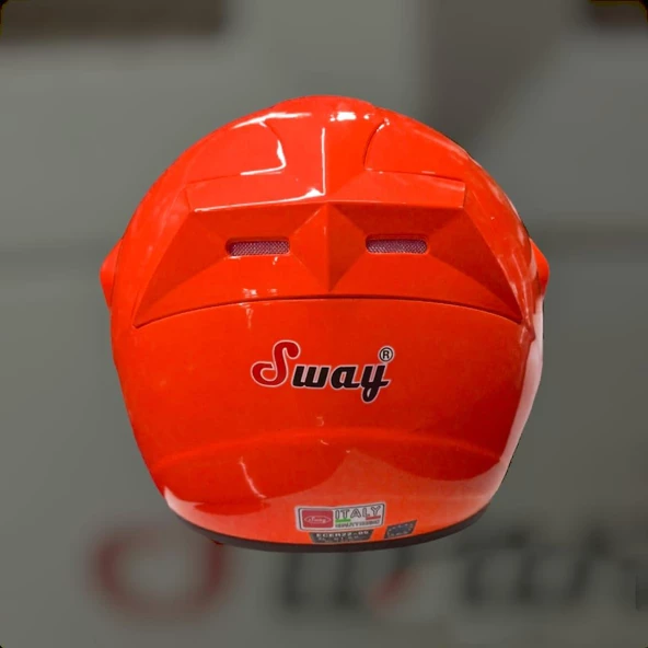 Sway 707 Açık Yarı Camlı Elektrikli Bisiklet Motosiklet Scooter Kaskı XL Beden Kırmızı - 2