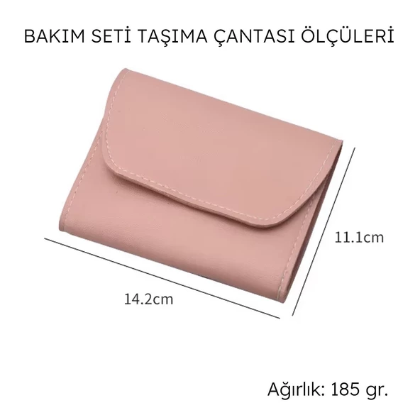 Upway 16 Parça Deri Çantalı Paslanmaz Çelik Manikür Pedikür Yüz Kişisel Bakım Seti - 8