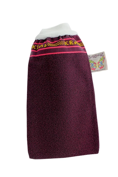 Kelebek Kese Kral Kese BORDO Banyo Duş Peeling Eldiveni %100 Floş Ipek - 2