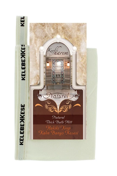 Kelebek Kese Ekru Duş Kesesi Peeling Eldiveni %100 Floş Kese - 2
